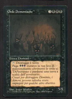 MtG Demonic Hordes Orde Demoniache (Foreign Black Bordered) ITA - Image 1