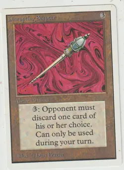 x1 carte Disrupting Scepter UNLIMITED MAGIC MTG ENGLISH 1993 EX-NM vintage - Image 1