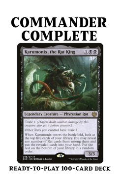Karumonix, Rat King POISON TOXIC RAT TRIBAL Magic MTG Custom Commander Deck - Image 1