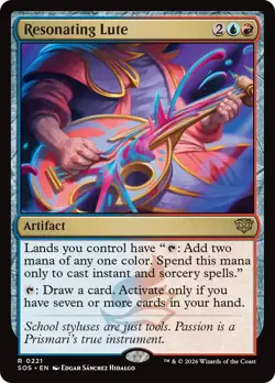 Resonating Lute [Secrets of Strixhaven] Foil Near Mint - Image 1