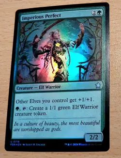 Mtg Magic: # FOIL Gebieterischer Perfekter, Imperious Perfect, English, Elf Lord - Image 1