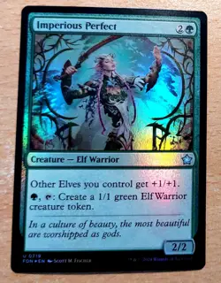 Mtg Magic: # FOIL Gebieterischer Perfekter, Imperious Perfect, English, Elf Lord - Image 2