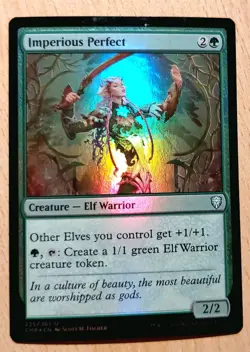 Mtg Magic: # FOIL Gebieterischer Perfekter, Imperious Perfect, English, Elf Lord - Image 3
