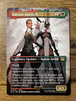 Magic MTG Final Fantasy Balthier and Fran #319 *NON-FOIL* Borderless Rare - Image 1