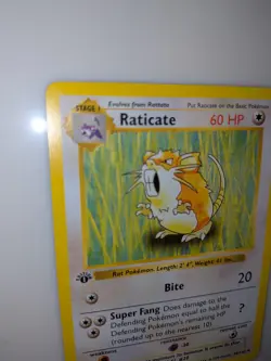 Raticate 1st Edition Base Set Shadowless 40/102 Pokemon - LP - Image 4