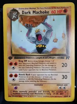 Pokemon TCG Dark Machoke 1st Edition #40/82 English NM - Image 1
