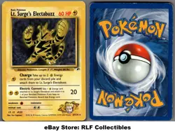 2000 Pokemon, Gym Heroes, #27/132 Lt. Surge's Electabuzz, Rare (b) - Image 1