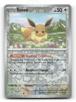 Eevee 074/131 - Prismatic Evolutions Reverse Holo - Pokemon Card NM/M - Image 1