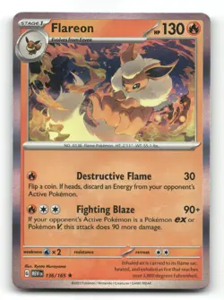 Flareon 136/165 - 151 Holo - Pokemon Card NM/M - Image 1