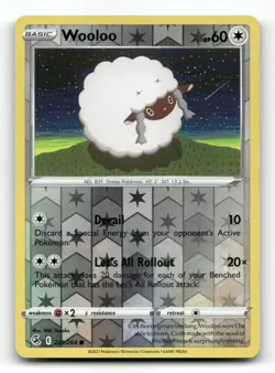 Wooloo 221/264 - Fusion Strike Reverse Holo - Pokemon Card NM/M - Image 1