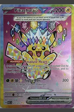 Pokemon TCG Pikachu ex 277/217 Ascended Heroes Special Illustration Rare NM SIR - Image 1