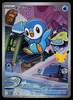 Piplup - 042 Mega Evolution Promo MEP Holo Promo First Partner Pokemon NM - Image 1