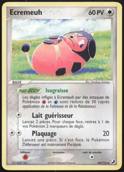 Carte Pokemon Ecremeuh 42/115 Forces Cachees Francais - Image 1