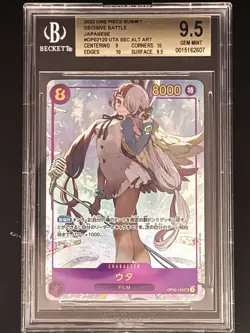 UTA OP02-120 Secret Rare Alt Art 2022 Decisive Battle One Piece BGS 9.5 - Image 1