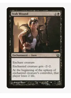 Stab Wound #78 Return To Ravnica (RTR) Magic Card In Protective Sleeve - Image 1