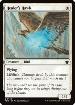 Healer's Hawk -Foil Near Mint MTG Foundations - Image 1