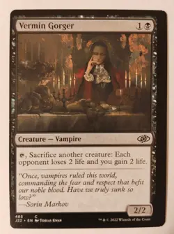 Vermin Gorger #485 MTG Jumpstart 2022 J22 Common Misprint - Off-Centered NM - Image 1