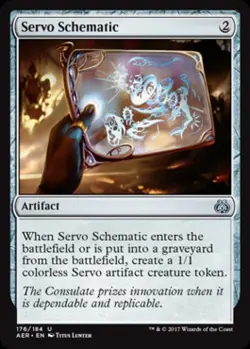 Servo Schematic - Light Play MTG Aether Revolt - Image 1