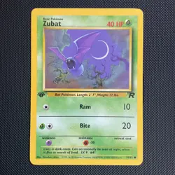Zubat 70/82 Pokemon Card Team Rocket 1st Edition Common - Image 1