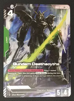 Gundam Deathscythe - LR+ Alt Art FOIL GD01-025 Gundam Card Game/Silver Boarder - Image 2