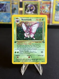 Pokemon TCG Venomoth 1st Edition Jungle Holo Rare LP - Pokemon Card Vintage - Image 1