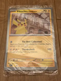 Pikachu At The Museum Jumbo Promo Pokemon TCG Card Natural History Museum - Image 1