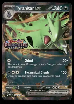 Pokemon Cards Tyranitar ex 064/131 Prismatic Evolutions Stamp NM *2 - Image 1