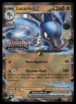 Pokemon Cards Lucario ex 051/131 Prismatic Evolutions Stamp NM *2 - Image 1
