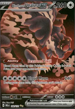 Pokemon Cards Bloodmoon Ursaluna ex 168/131 Prismatic Evolutions NM - Image 1
