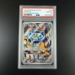 PSA 10 Squirtle 148/142 Pokemon Stellar Crown Full Art Rare Graded Card - Image 1