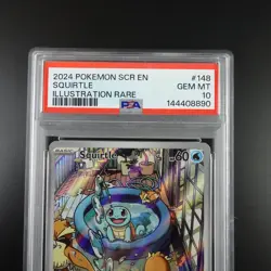 PSA 10 Squirtle 148/142 Pokemon Stellar Crown Full Art Rare Graded Card - Image 2