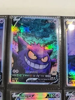 Lot of 9 Custom holo fanart mixed V Pokemon Trading Card Sleeved & Top Loaded!! - Image 4