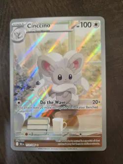 Pokemon TCG Cinccino 153/086 Sv: Black Bolt Holo Illustration Rare Card - Image 1