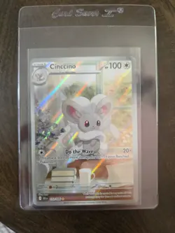 Pokemon TCG Cinccino 153/086 Sv: Black Bolt Holo Illustration Rare Card - Image 3