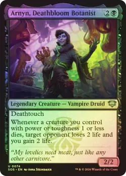 NM Foil Arnyn, Deathbloom Botanist, MTG, Secrets of Strixhaven, Magic, 74 - Image 1