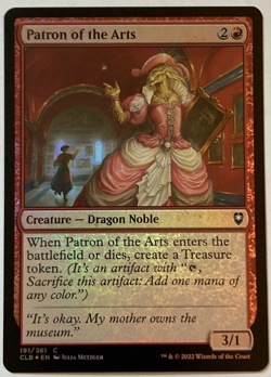 MTG Patron of the Arts *FOIL* Commander Legends Baldur's Gate 191/361 NM - Image 1