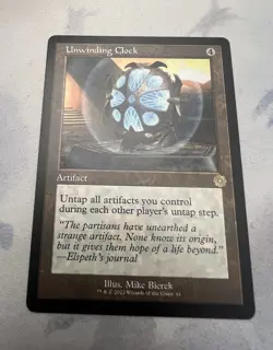 Unwinding Clock Brothers' War Rare Artifact Colorless 61 2022 Bierek MTG NM - Image 1