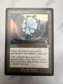 Unwinding Clock Brothers' War Rare Artifact Colorless 61 2022 Bierek MTG NM - Image 2