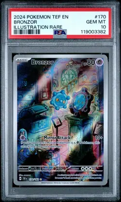 2024 POKEMON TEF EN-TEMPORAL FORCES ILLUSTRATION RARE #170 BRONZOR PSA 10 - Image 1