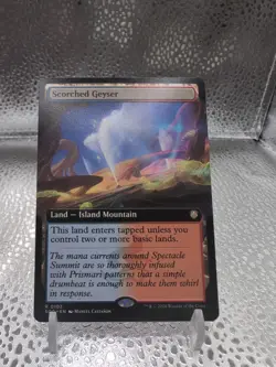 x1 Scorched Geyser - Extended Art R MTG Commander: Secrets of Strixhaven M/NM, E - Image 1