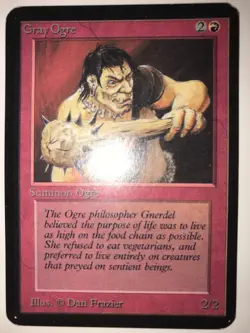 Gray Ogre - MTG Limited Edition Alpha 1993 LP - Image 1