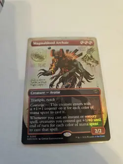 Magmablood Archaic Borderless FOIL MTG Secrets of Strixhaven Nm/M *ON HAND* - Image 1