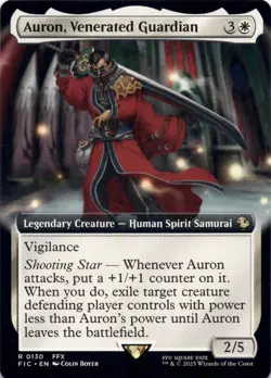 Auron, Venerated Guardian (Extended Art) Commander: Final Fantasy - Magic MTG NM - Image 1
