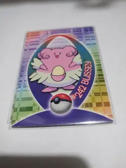 BLISSEY #242 61 OF 62 STICKER Glossy Blue Logo Pokemon 2001 Topps Johto Rare - Image 1