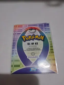 BLISSEY #242 61 OF 62 STICKER Glossy Blue Logo Pokemon 2001 Topps Johto Rare - Image 2