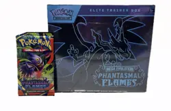 Sealed Pokemon TCG Phantasmal Flames Elite Trainer Box + 1 Extra Booster Pack - Image 1