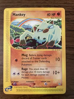 Pokemon Mankey Aquapolis 092/147 - Image 1