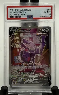 Pokemon TCG Genesect V 255/264 Alternate Art Fusion Strike PSA 8 - Image 1