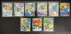 Pokemon Full Set of 9 First Partner Series 1 Illustration Collection English NM - Image 1