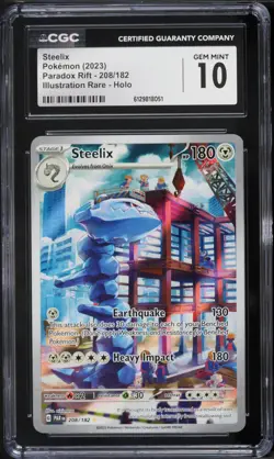 2023 Pokemon Scarlet & Violet Paradox Rift IR Steelix #208 CGC 10 - Image 1